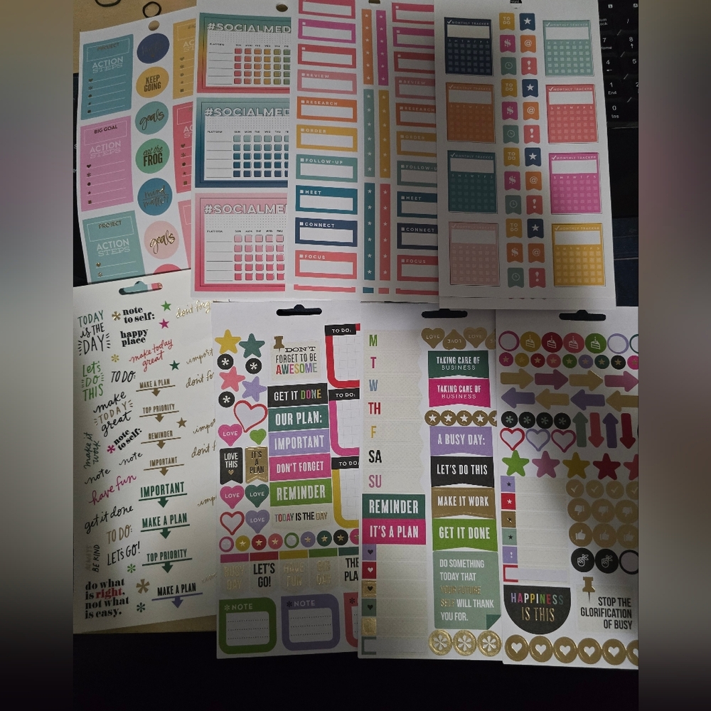 Planner Stickers Set - Work/Social Media/Project Management Theme - Picture 2 of 4